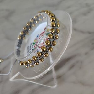 Elegant Gold and Silver Beaded Bracelet